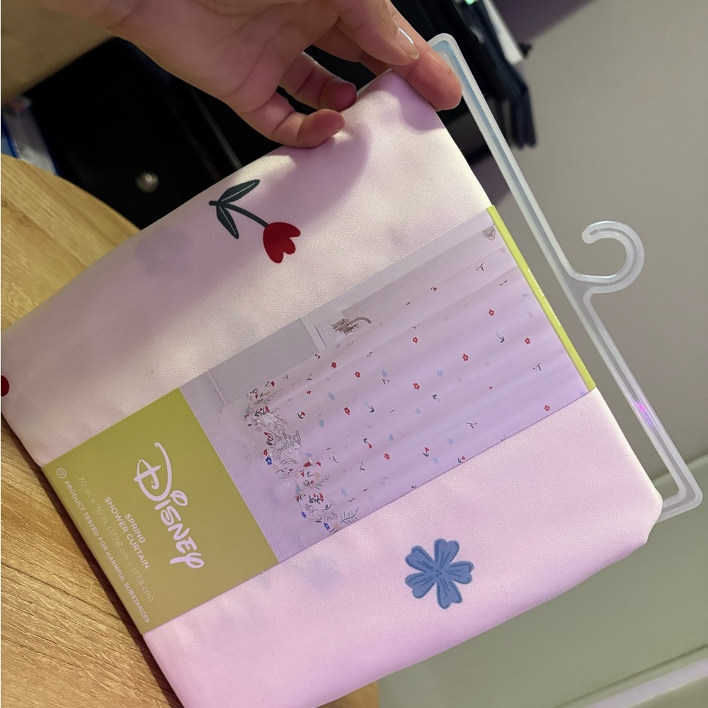 Disney Pink and Blue Floral Curtain